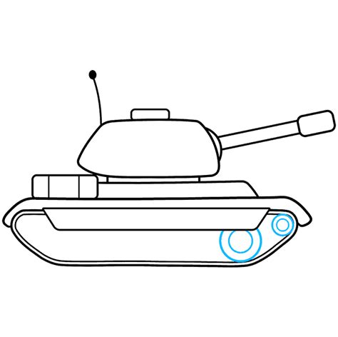 How To Draw A Army Tank Step By Step Then add a few lines to the bottom ...