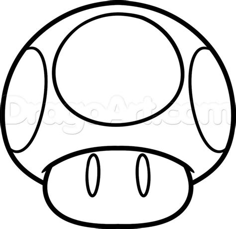 How to Draw the Mario Mushroom, Step by Step, Video Game Characters ...