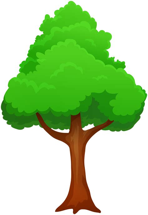 Tree with Green Leaves in the Grass clipart. Free download - Clip Art ...