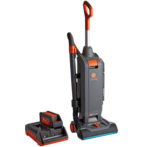 Hoover HushTone 13" Bagged Upright Cordless Vacuum Cleaner with Battery ...