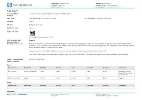 M&E Report Template Doc (1) | TEMPLATES EXAMPLE Diary Template, Journal ...