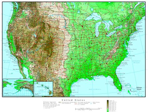 Elevation Map Of The United States Map Of The World | Images and Photos ...