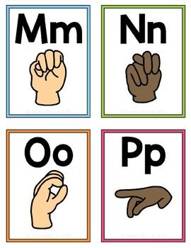 Printable Flashcards: Sign Language Alphabet Flashcards, ASL Alphabet ...