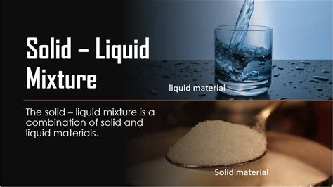 SOLID - LIQUID MIXTURE - YouTube