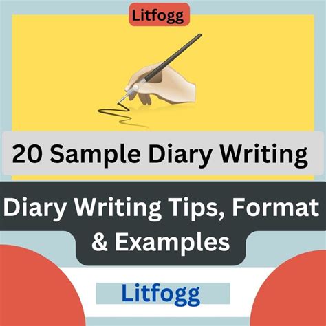 a book cover with the title, 20 sample diary writing tips for students ...