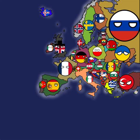 Countryballs map of Europe : r/MapPorn