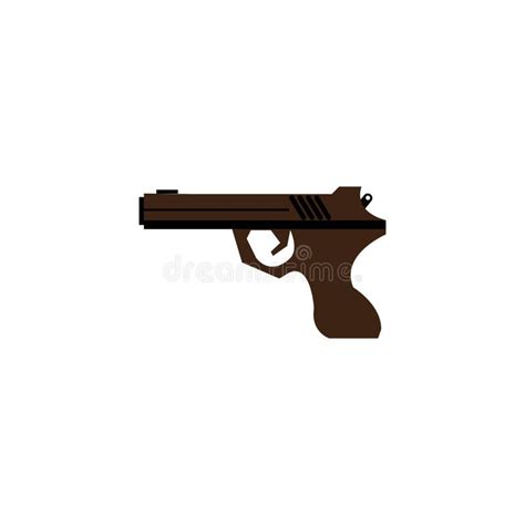 Pistol vector design logo stock vector. Illustration of kill - 234591963