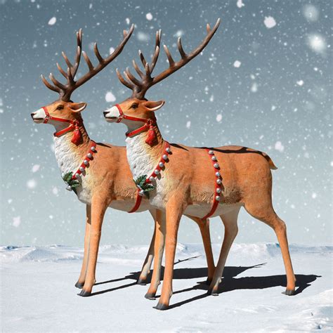 Deluxe Lifelike Reindeer Set, 64 In - Christmas Night Inc.