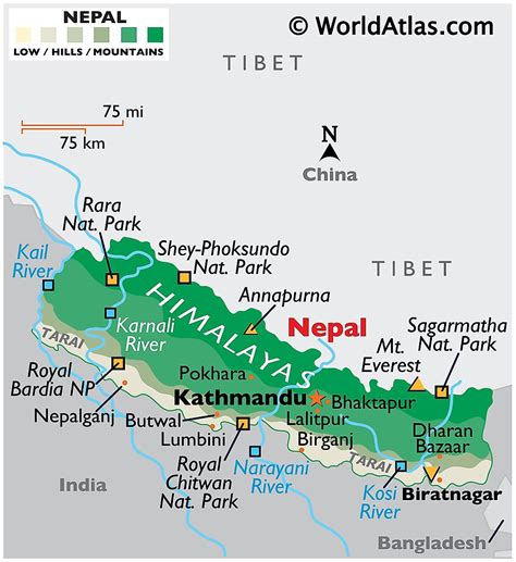 Bản đồ hành chính đất nước Nepal (Nepal Map) phóng to năm 2022 - Thợ ...