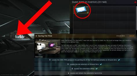 Tarkov: Saving The Mole Quest Guide Ground Zero - YouTube