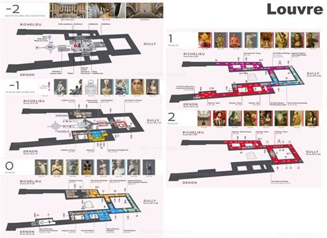 Louvre Museum Map | Paris | Louvre museum, Louvre pyramid, Louvre