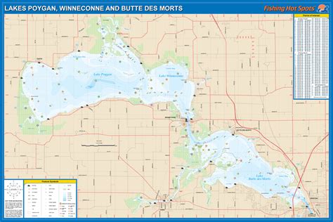 Poygan/Winneconne/Butte des Morts Fishing Map