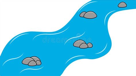 Stream River Isolated stock illustration. Illustration of fluid - 16060910