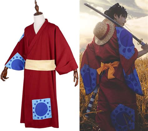 Anime One Piece Cosplay Monkey D Luffy Wano Country Arc Cosplay Costume ...