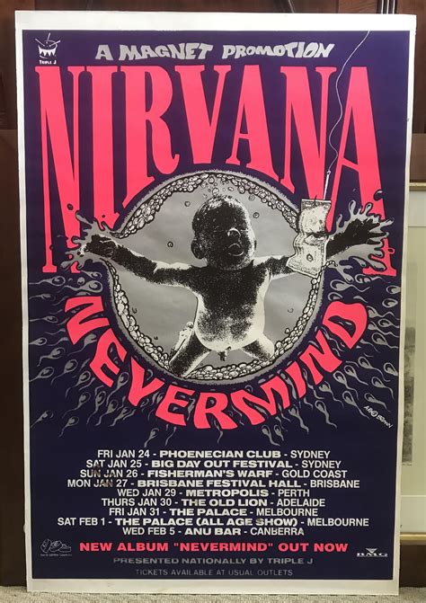 Saying goodbye to my original 1992 Nevermind Aus tour poster before it ...