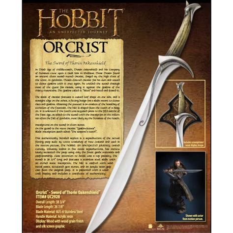 The Hobbit: Orcrist, Sword of Thorin Oakenshield - United Cutlery ...