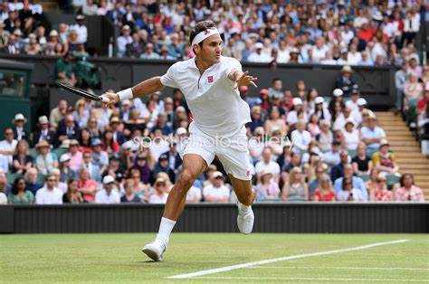 Roger Federer Switzerland Forehand Wimbledon 2019 Images | Tennis Posters