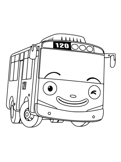 Free printable Tayo The Little Bus coloring pages for kids | Tayo the ...