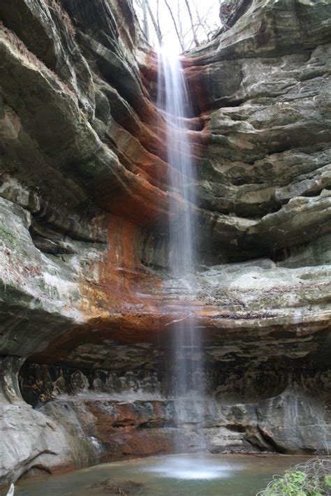 Waterfall at Starved Rock State Park,Chicago: - PixoHub | Starved rock ...