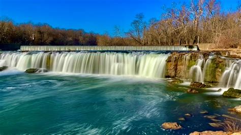 Grand Falls Waterfall in 4K - Joplin, Missouri - YouTube