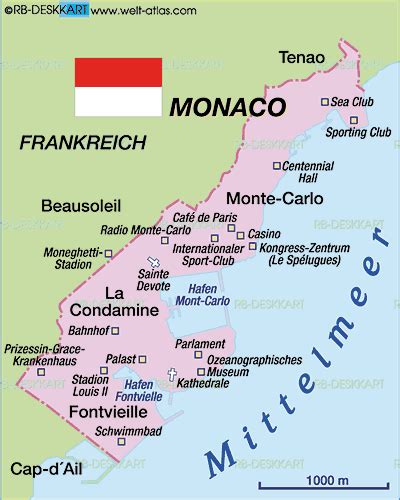 Map of Monaco - Map in the Atlas of the World - World Atlas