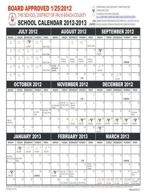 Palm Beach School Calendar - Fill Online, Printable, Fillable, Blank ...