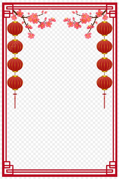 Chinese New Year Lantern PNG Image, Chinese New Year Lantern Plum ...