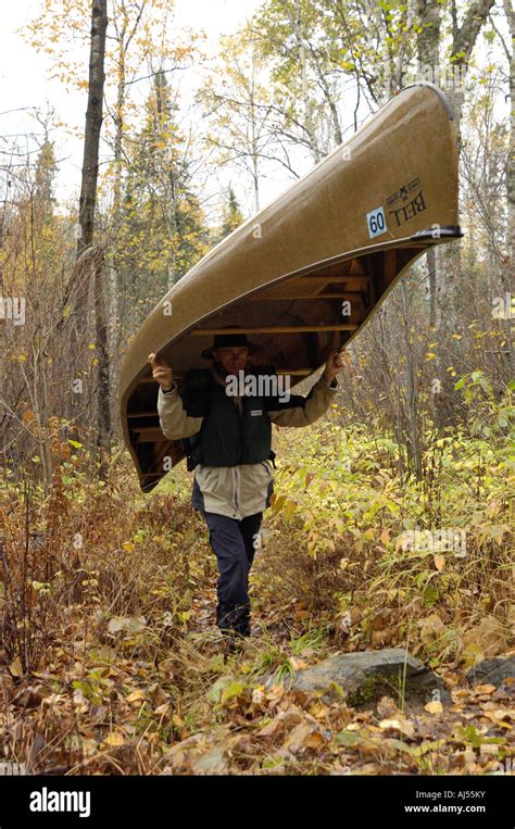 Canoe portage, Boundary Waters Canoe Area Wilderness, Minnesota, USA ...