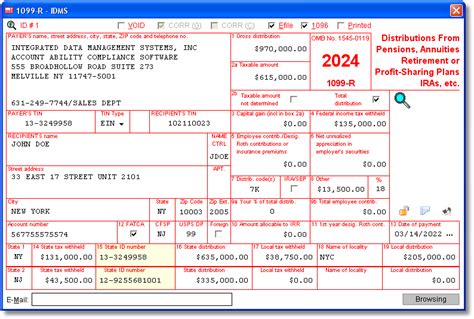 1099-R Software to Create, Print & E-File IRS Form 1099-R