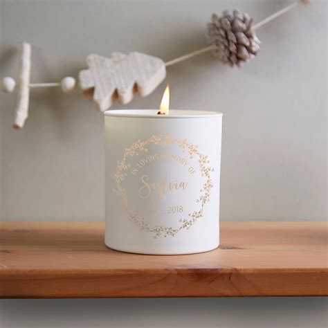 'In Loving Memory' 30cl Remembrance Candle A Thoughtful Funeral Or ...