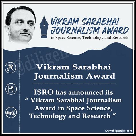 ISRO announced its "Vikram Sarabhai Journalism Award"