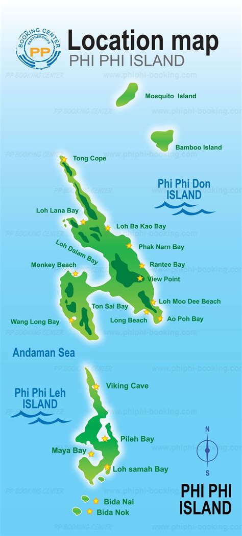 Map Of Phi Phi Island, Phuket Krabi Koh Lanta And Thailand | Phi phi ...