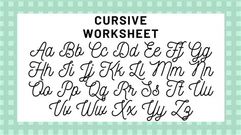 Complete Cursive Alphabet | AlphabetWorksheetsFree.com