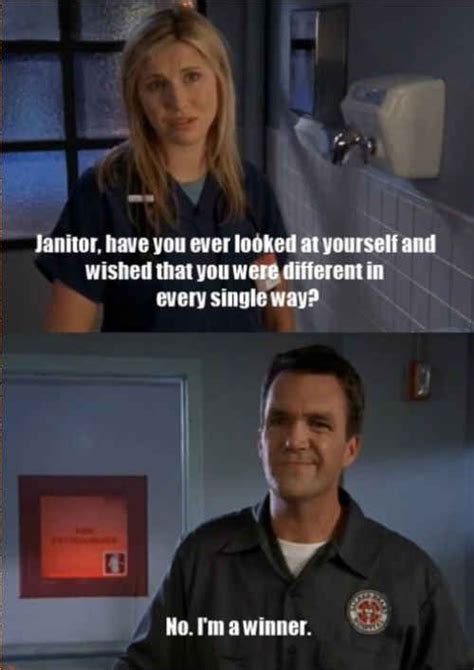 The writers never had to write lines for The Janitor because Neil Flynn ...