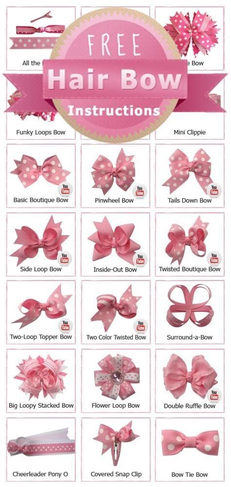 Free Hairbow Instructions | Baby hair bows, Diy hair bows, Hair bow ...