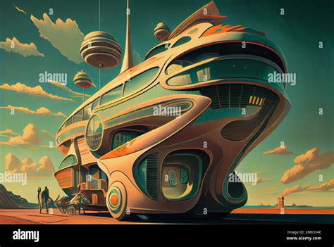 Retro futurism concept illustration Stock Photo - Alamy