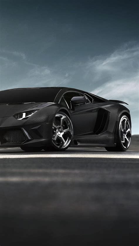 Black Lamborghini, Sky Background, car, speed, HD phone wallpaper | Peakpx