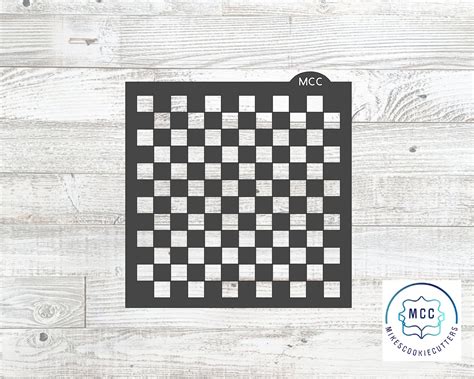 Medium Checkerboard Stencil - Etsy