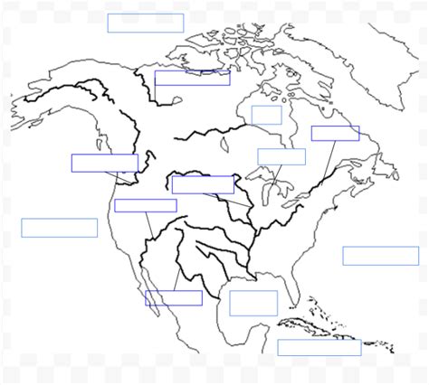 North America & Canada - Rivers & Water Diagram | Quizlet