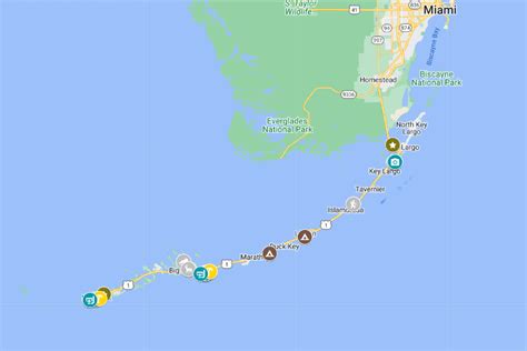 Florida Keys map with stops (google maps) for Miami to Key West drive 🌴 ...