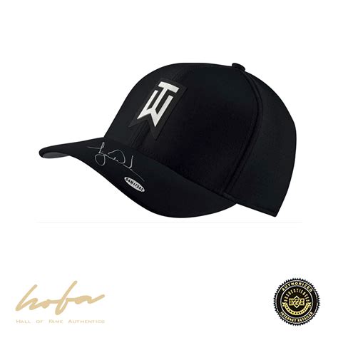 TIGER WOODS NIKE AERO BLACK HAT | Hall of Fame Authentics