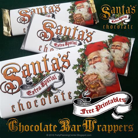 Candy Bar Wrappers Christmas Free Printable - Calendar Printables