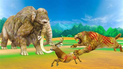 Mammoth Vs Saber Tooth Tiger