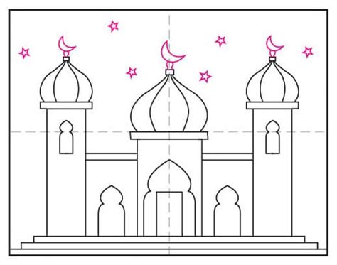 How To Draw A Simple Mosque