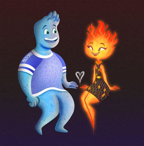 ember and wade elemental pixar by Raziyah on DeviantArt