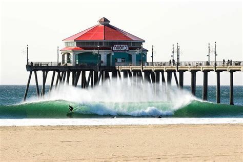 Shooting the pier at Huntington Beach Surf City USA