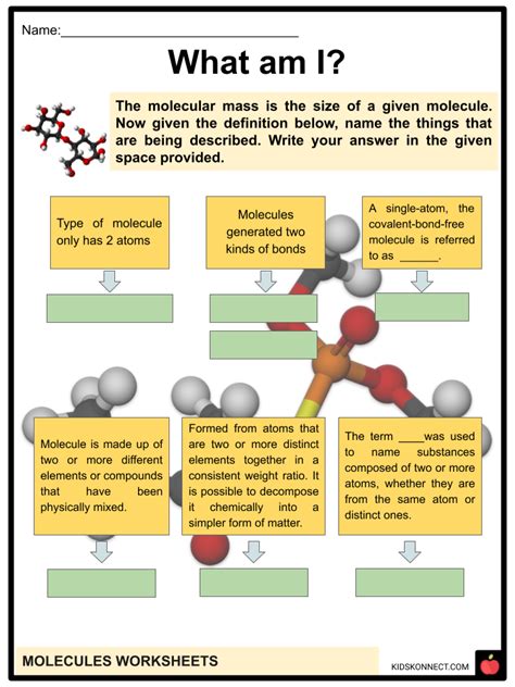 Organic Molecule Worksheet Coloring Pages