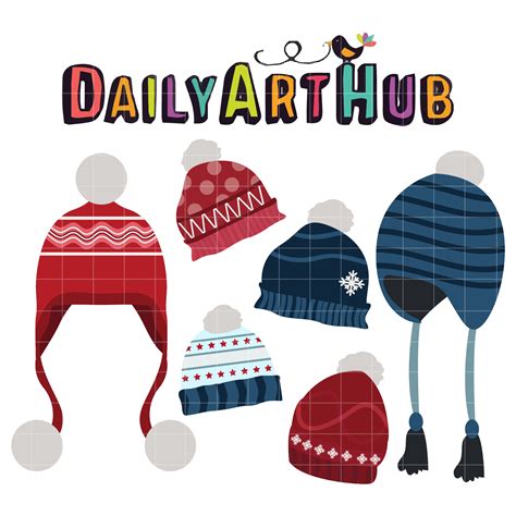 Winter Hats Clip Art Set – Daily Art Hub // Graphics, Alphabets & SVG