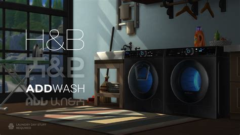 Mod The Sims - H&B AddWash Duet [Functional Laundry Day appliances]