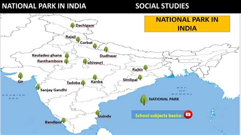 National Park - India map /wildlife map -India/social studies-class 10 ...